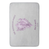 Magenta Conch Muschel Bath Mat Badematte (Vorderseite Vertikal)
