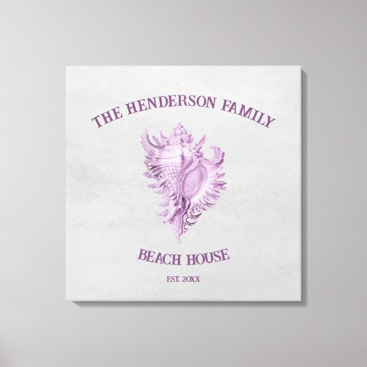 Magenta Conch Muschel Canvas Print Leinwanddruck (Vorderseite)