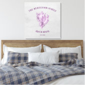 Magenta Conch Muschel Canvas Print Leinwanddruck (Insitu (Schlafzimmer))
