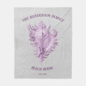 Magenta Conch Muschel Fleece Blanket (Vorderseite)