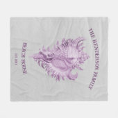Magenta Conch Muschel Fleece Blanket (Vorderseite (Horizontal))