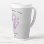Magenta Conch Muschel Latte Tasse (Rechte Ecke)