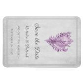 Magenta Conch-Muschel speichern Magnet (Horizontal)