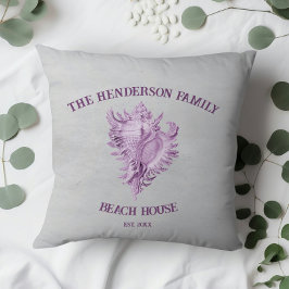 Magenta Conch Muschel Throw Kissen