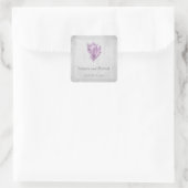 Magenta Conch Muschel Wedding Stickers (Tasche)