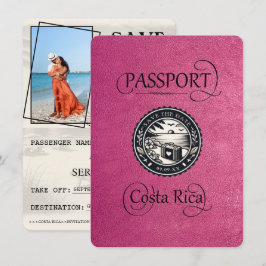Magenta Costa Rica Passport Save The Date