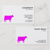 Magenta Cow Symbol - Weiß Visitenkarte (Vorne/Hinten)