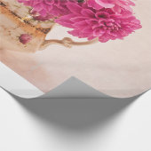 Magenta Dahlias Gift Wrap Geschenkpapier (Ecke)
