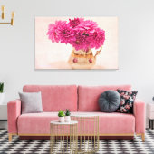 Magenta Dahlias Leinwanddruck (Insitu (Wohnzimmer))
