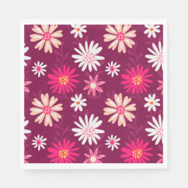 Magenta Daisy Design Serviette
