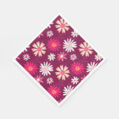 Magenta Daisy Design Serviette (Ecke)