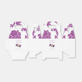 Magenta Damask Wedding Welcome Geschenkschachtel (Ungefaltet)
