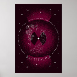 Magenta Dark Sagittarius Poster Portrait