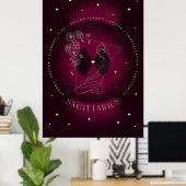 Magenta Dark Sagittarius Poster Portrait (Heimbüro)