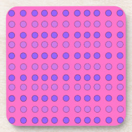 Magenta-Dekagone und violette Sterne auf Rosa Getränkeuntersetzer