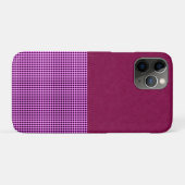 Magenta Denim und Tartan, Case-Mate iPhone Hülle (Rückseite (Horizontal))