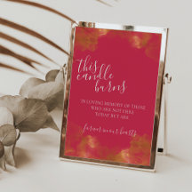 Magenta diese Kerze brennt in einem liebenden Gedä