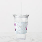 Magenta Dolphin Personalisiert Acryltrinkbecher (Rechts)