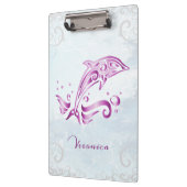 Magenta Dolphin Personalisiert Klemmbrett (Links)
