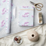 Magenta Dolphin Wedding Wrapping Paper Geschenkpapier<br><div class="desc">Wrap Geschenke für die Braut und Bräutigam mit einer Rolle von Magenta Dolphin Wedding Wrapping Paper. Das Papier-Wrapping-Design zeichnet sich durch einen Delphin im metallischen Stil vor einem abgedämpften Meereswellen-Hintergrund aus,  der mit eleganten Schriftrollen geschmückt ist. Zusätzliche Hochzeitswaren und Geschenke sind mit diesem Design ebenfalls erhältlich.</div>