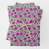 Magenta Doodle Blume Geschenkpapier Set (Beispiel)