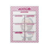 Magenta Dr. Gnome Nursing Student Skills Template Notizblock (Rotiert)
