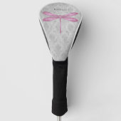 Magenta Dragonfly Damask Golf Headcover (Vorderseite)