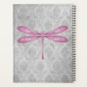 Magenta Dragonfly Damask Planer (Rückseite)