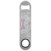Magenta Dragonfly Damask Speed Flaschenöffner (Vorderseite)