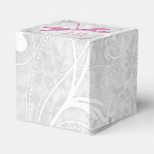 Magenta Dragonfly-Gastgeschenk Hochzeit Geschenkschachtel (Rückseite)