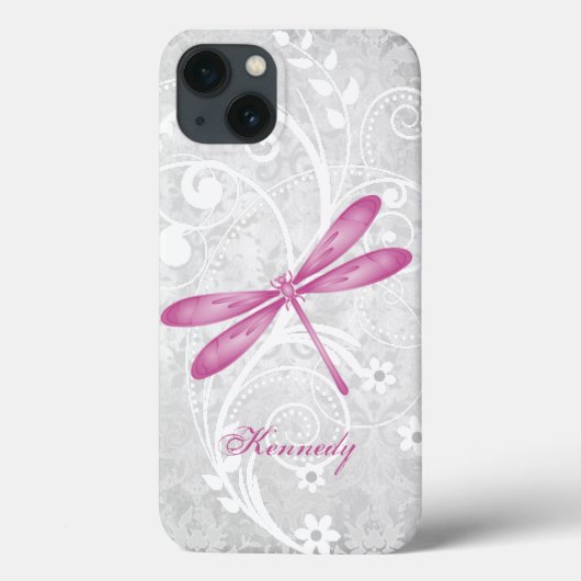 Magenta Dragonfly Personalisiert Case-Mate iPhone Hülle (Rückseite)