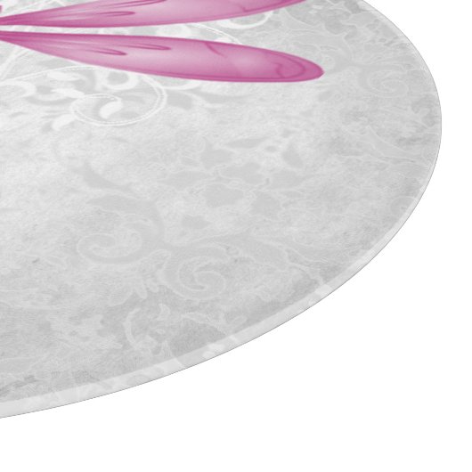 Magenta Dragonfly Personalisiert Cutting Board Schneidebrett (Ecke)
