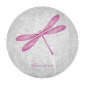 Magenta Dragonfly Personalisiert Cutting Board Schneidebrett (Vorderseite)