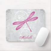 Magenta Dragonfly Personalisiert Mouse Pad Mousepad (Mit Mouse)