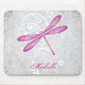 Magenta Dragonfly Personalisiert Mouse Pad Mousepad (Vorne)
