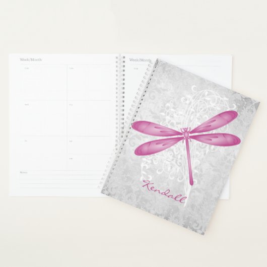Magenta Dragonfly Personalisiert Planner Planer (Anzeige)