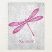 Magenta Dragonfly Personalisiert Planner Planer (Vorderseite)