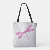 Magenta Dragonfly Personalisiert Tote Bag Tasche (Rückseite)