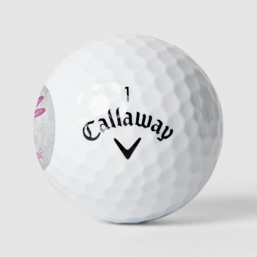 Magenta Dragonfly Personalisierte Golfbälle (Logo)