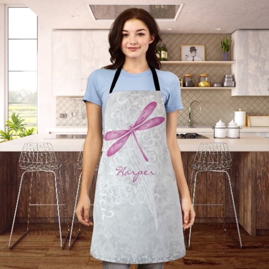 Magenta Dragonfly Personalisierte Schürze