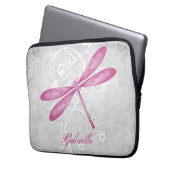 Magenta Dragonfly Personalisierter Laptop-Sieb Laptopschutzhülle (Vorderseite Links)