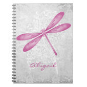 Magenta Dragonfly Personalisiertes Notebook Notizblock (Vorderseite)