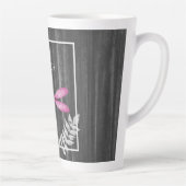 Magenta Dragonfly Rustikale Personalisierte Latte Milchtasse (Rechts)