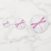 Magenta Dragonfly Wedding Table Confetti Konfetti (Vorderseiten)