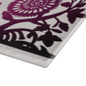 Magenta Erntedank Türkei Blumenzausschnitt Schneidebrett (Ecke)