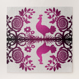 Magenta Erntedank Türkei Floral Jigsaw Puzzle