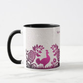 Magenta Erntedank Türkei Tasse (Links)