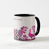Magenta Erntedank Türkei Tasse (VorderseiteRechts)