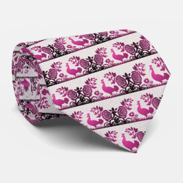 Magenta Erntedank Turkey Floral Neck Tie Krawatte