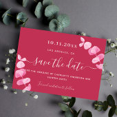 Magenta eucalyptus Hochzeit speichern Sie das Datu Save The Date